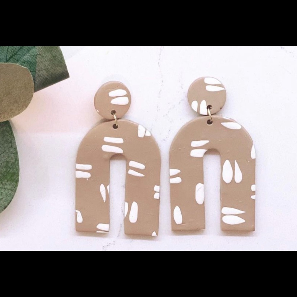 Brown Statement Earrings